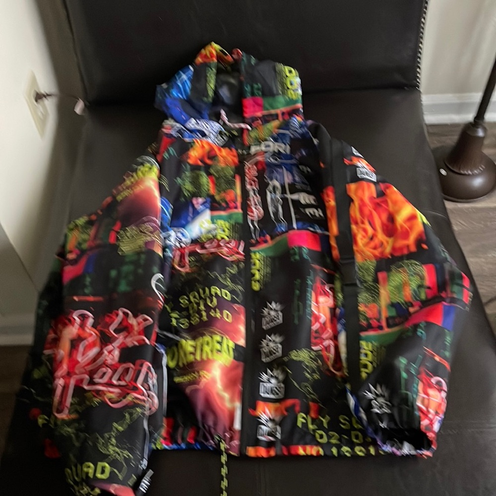 Born fly sweatsuit- jacket w hood, sweatshirt, and pants- multicolor